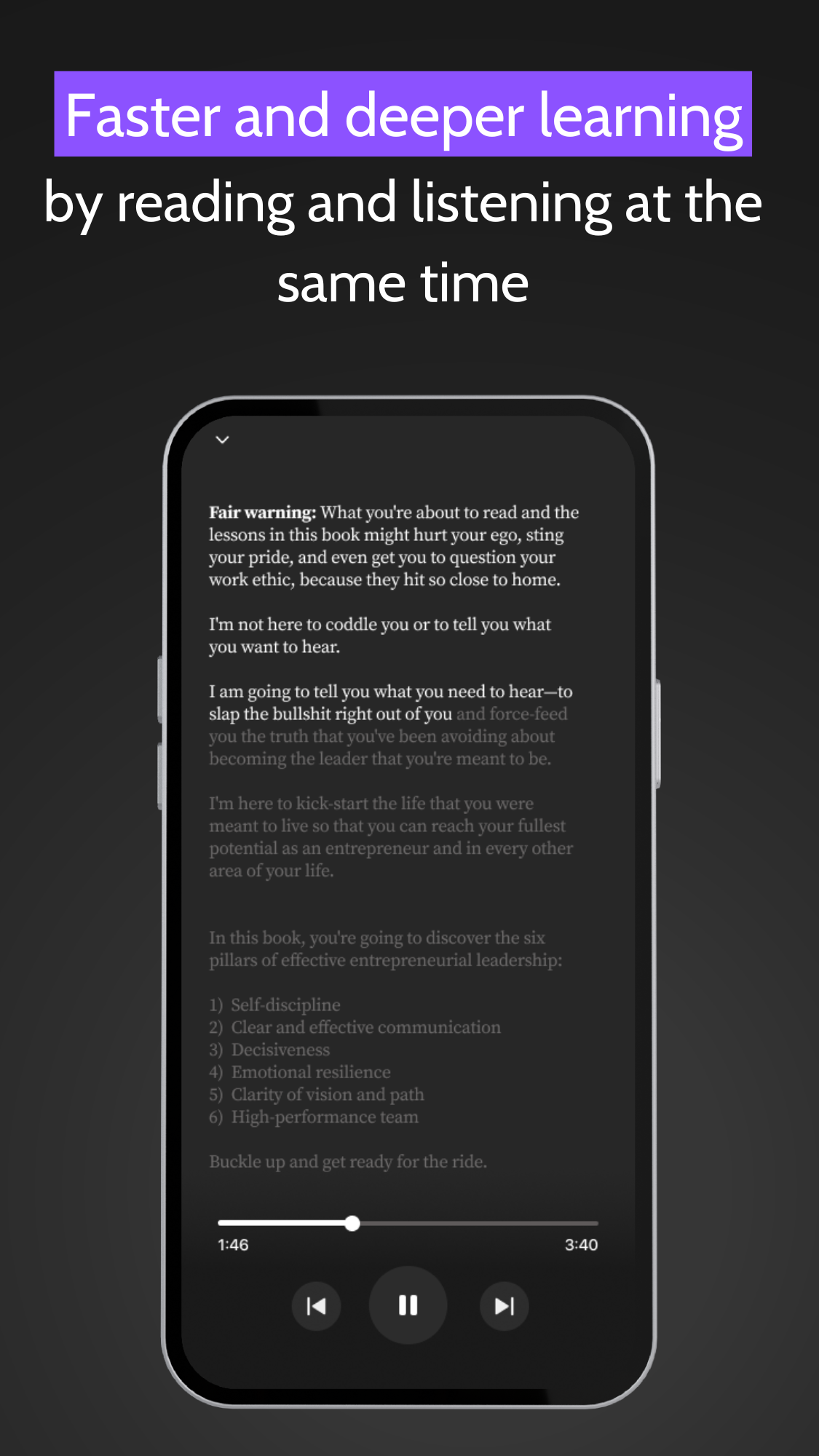 Reading and listening simultaneously